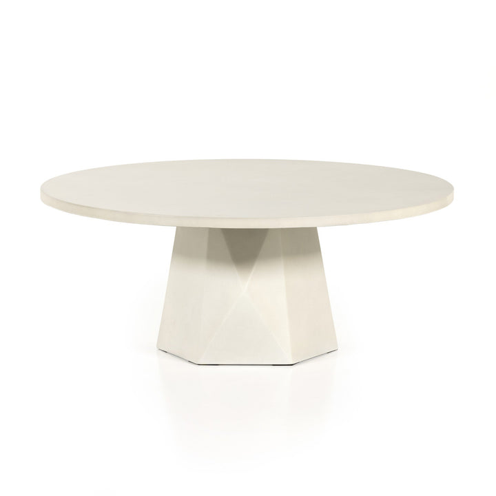 Bowman Outdoor Coffee Table | White Concrete