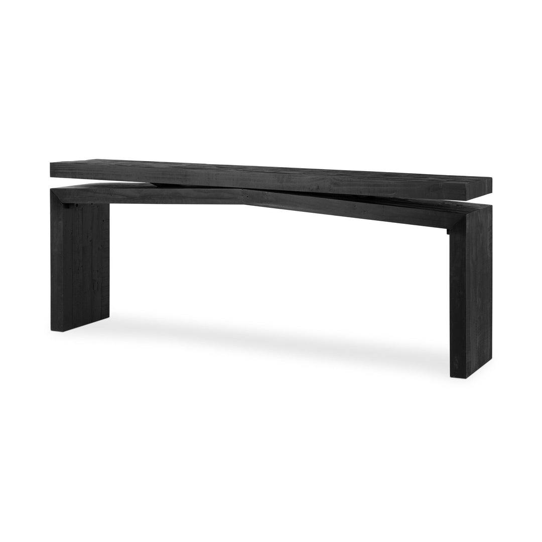 Matthes Reclaimed Pine Console Table | Aged Black Pine