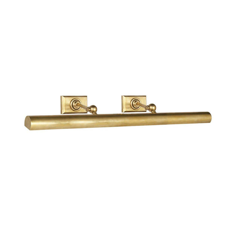 The Cabinet Maker's Picture Light is a 30 inch long wall light in a hand-rubbed antique brass finish.