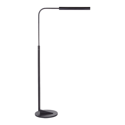 The Austin Adjustable Floor Lamp has a sleek and minimalist style with a dark, aged iron finish. Minimalistic reading or task lighting.