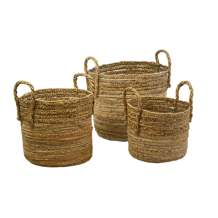 The Damos Basket Set of Three is a set of braided nesting baskets perfect for toys storage or blanket storage.