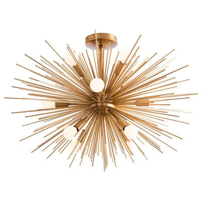 With its starburst design, the Callaway Chandelier will make a statement in any room. It's even suitable for lower ceilings.