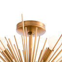 Its steelframe is finished in antique brass and is sure to be an eye-catching addition to any room.