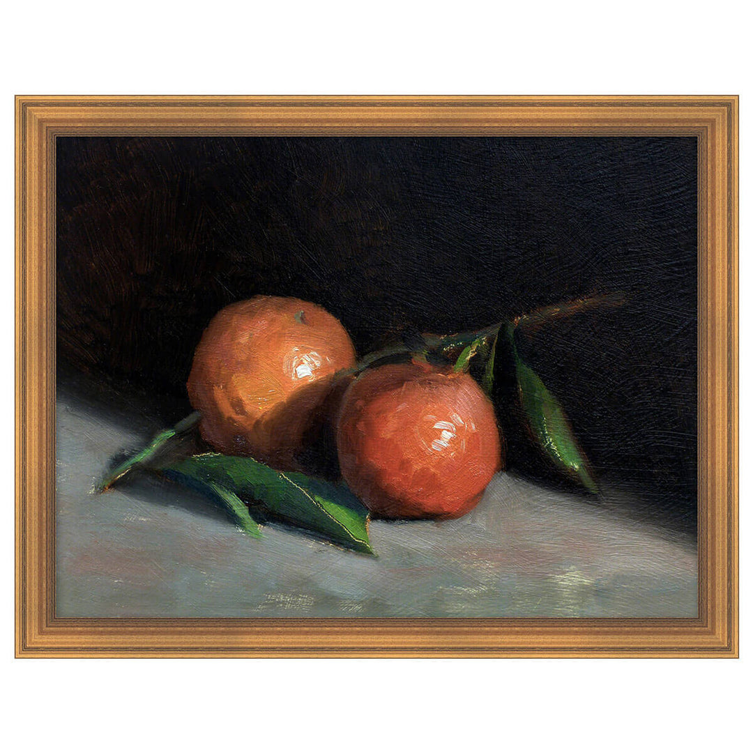 Fruit Life 3 is a reproduction canvas of a fruit still life painting with a moody vibe.