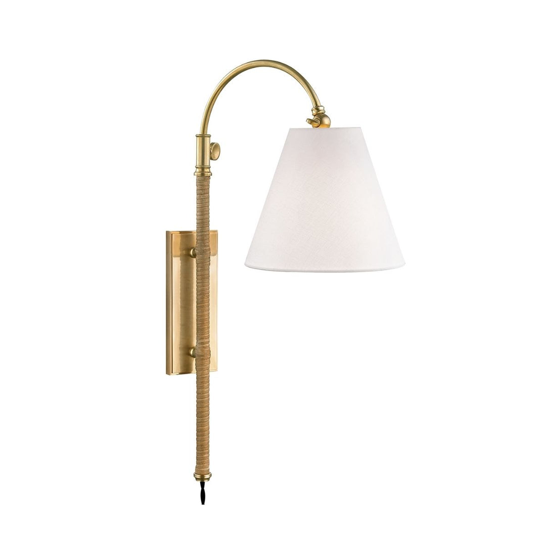 Curves No.1 Plug in Wall Sconce | Aged Brass