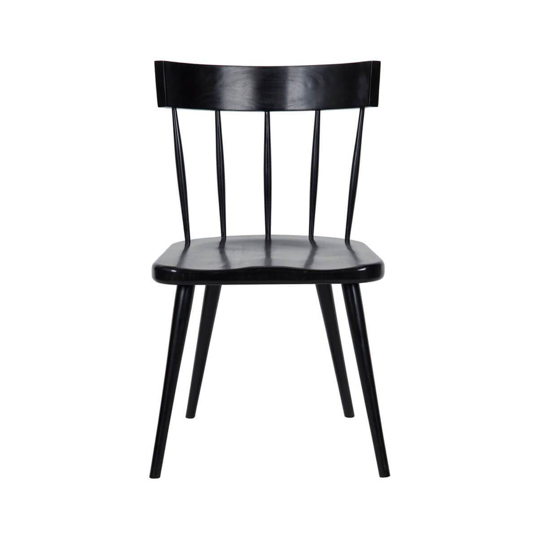 The Heidelberg Dining Chair is made of solid Mohogany wood in a rubbed black finish and a classic shape.