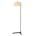 Francesco Floor Lamp in Aged Iron with Linen Shade