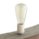 Modern looking bulb and dark grey wood details on the Valencia X-Large Chandelier.
