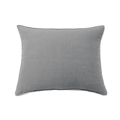 Big pillow in 100% linen blue grey color.