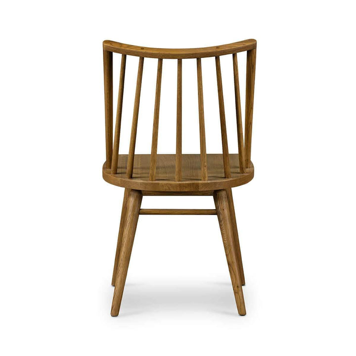 Back view of the Prineville Dining Chair in a sandy oak finish.