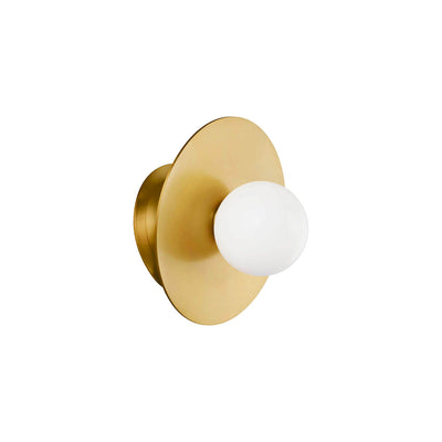 Wall Sconce in a burnished brass finish with a modern look.