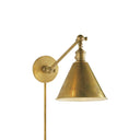 The Boston Double Arm Wall Light is a functional sconce with a vertically adjustable arm. It is available in four beautiful finishes and can be either hard-wired or plugged in.