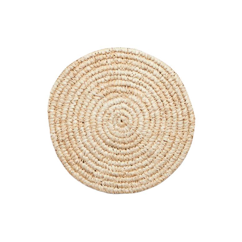 The Hawaii Wall Basket is a round, woven wall basket made from neutral sisal fibres.
