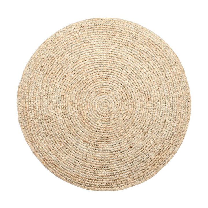 The Hawaii Wall Basket is a large round, flat woven wall basket made from neutral sisal fibres.