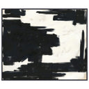 Find is an abstract, black and white piece of art with a modern look.
