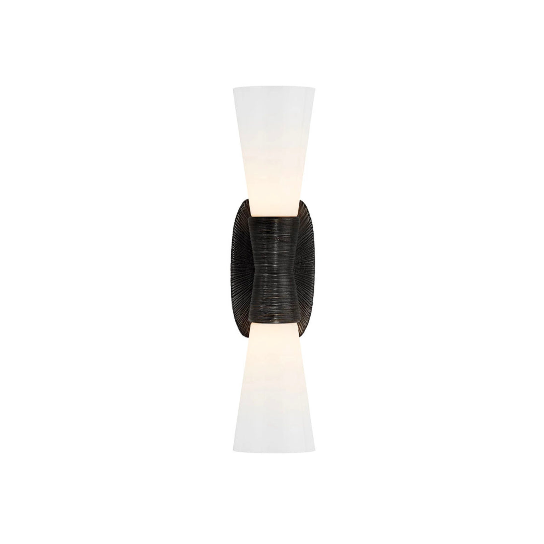 VENDOME  Wall light Double Sconce in Bronze with Natural Paper