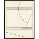 Modern Line Art Study Giclee on Watercolor Paper, Hand Deckled and Floated on Hand Wrapped Fabric Mat, Framed in Shadowbox