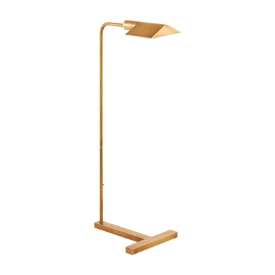 The William Pharmacy Floor Lamp elevates the traditional pharmacy lamp lighting. The traditional silhouette of this light is modernized with the sturdy base and natural brass finish. 