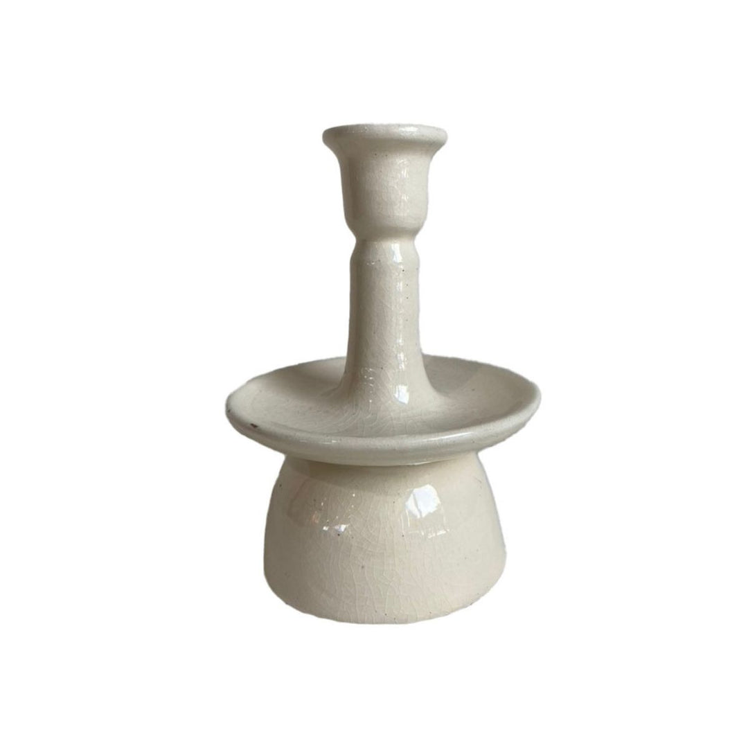 Tangier Crackled Candlestick - West of Main